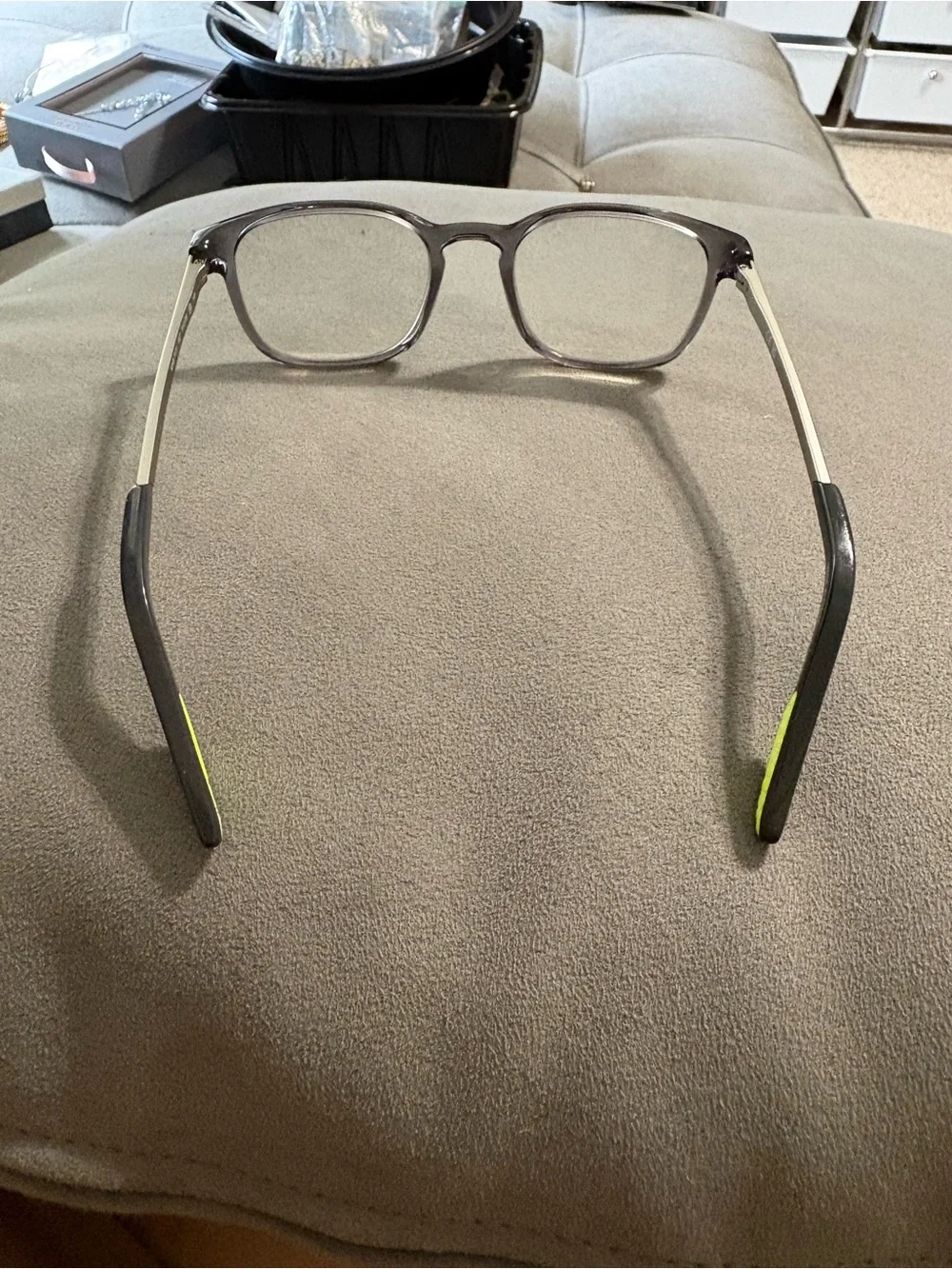 Nike Eyeglasses Frames Only, NIKE 7171 027 51-20-145 Gray Translucent Lime Green
